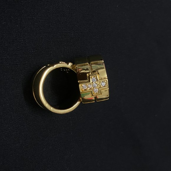 James Avery Stacked Hammered 14k Gold Ring - Picture 4 of 5